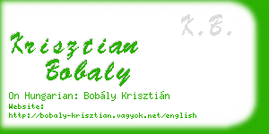krisztian bobaly business card